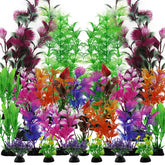 PietyPet plantas-acuario-coloridas-7-20-galones, crean ambiente vibrante para peces.