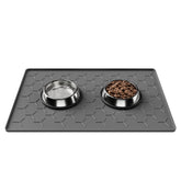Pieviev: Almohadilla de alimentación para perro y gato con borde elevado evita derrames.
