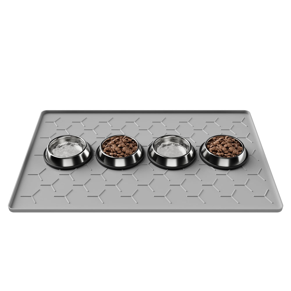 Pieviev almohadilla para comida de perros y gatos con borde elevado evita derrames.