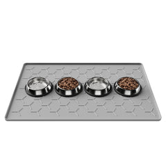 Pieviev almohadilla para comida de perros y gatos con borde elevado evita derrames.