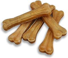 Pilgrim Pet hueso de cuero crudo comprimido, duradero para masticadores agresivos.