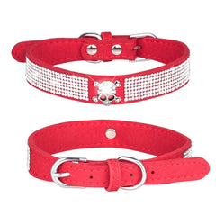 Collar Pimaodog con cristales brillantes, ideal para paseos con estilo diario.