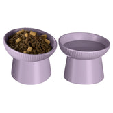 Pin Forest cuenco gato elevado cerámica 15° morado para mayor comodidad.