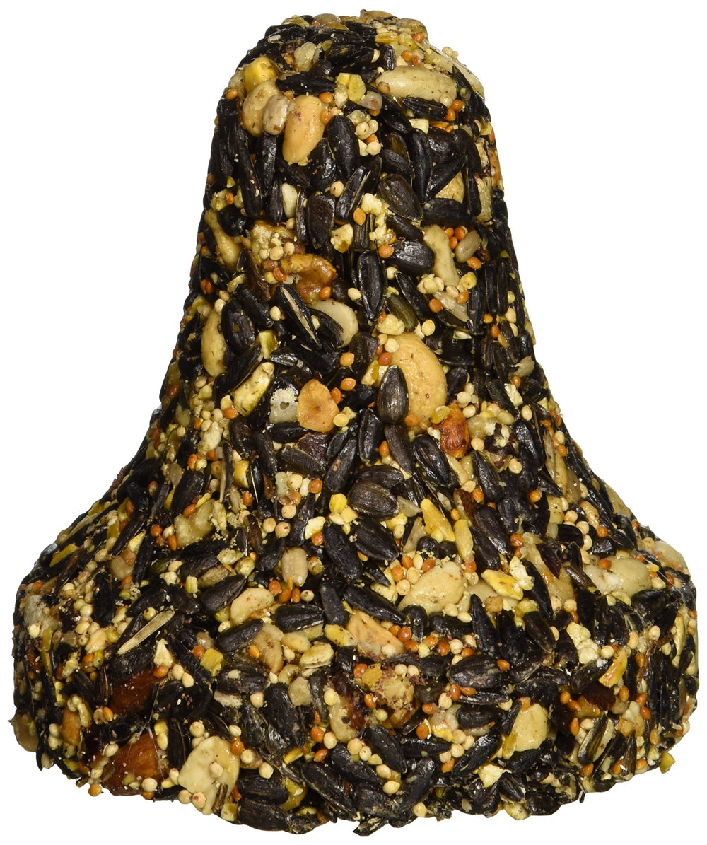Campana de semillas para aves Pine Tree Farms con fruta, bayas y nueces para atraer aves.