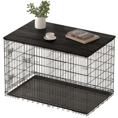 Piskyet cubre-jaula perro madera 30 pulgadas frontal, protege y decora.
