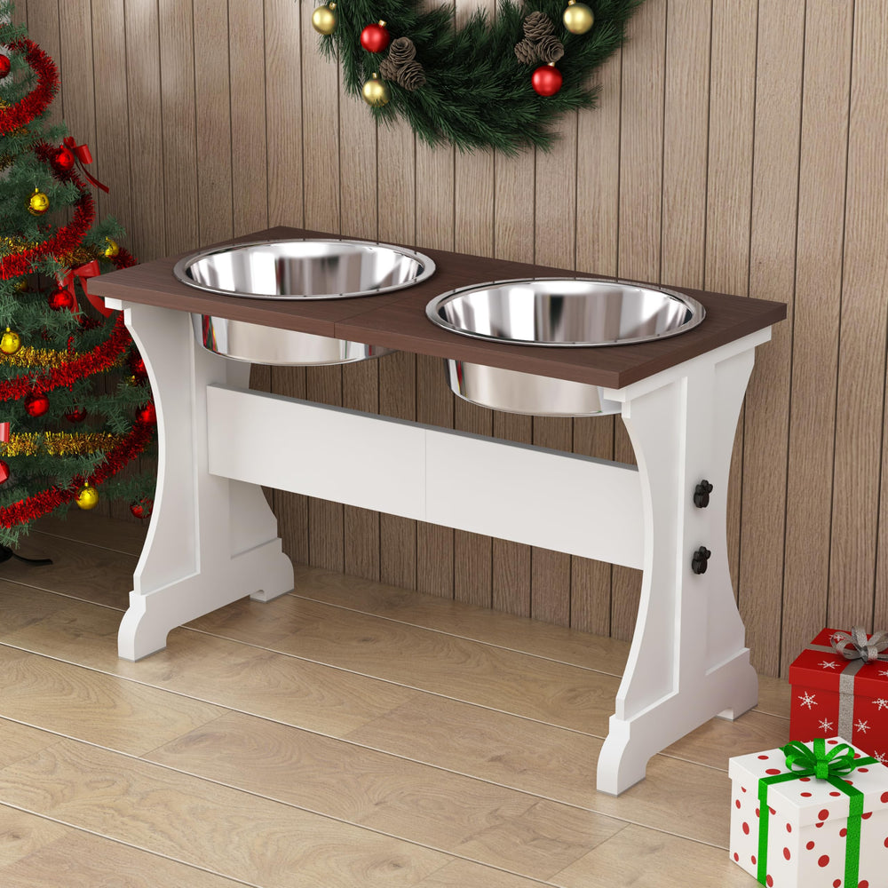 Soporte elevado Piskyet para comida de perro, postura mejorada durante la comida