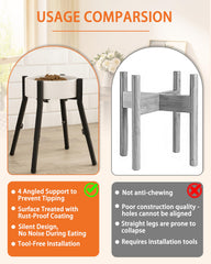 Piskyet soporte elevado para perro grande, altura ajustable de 7.5 a 15 pulgadas