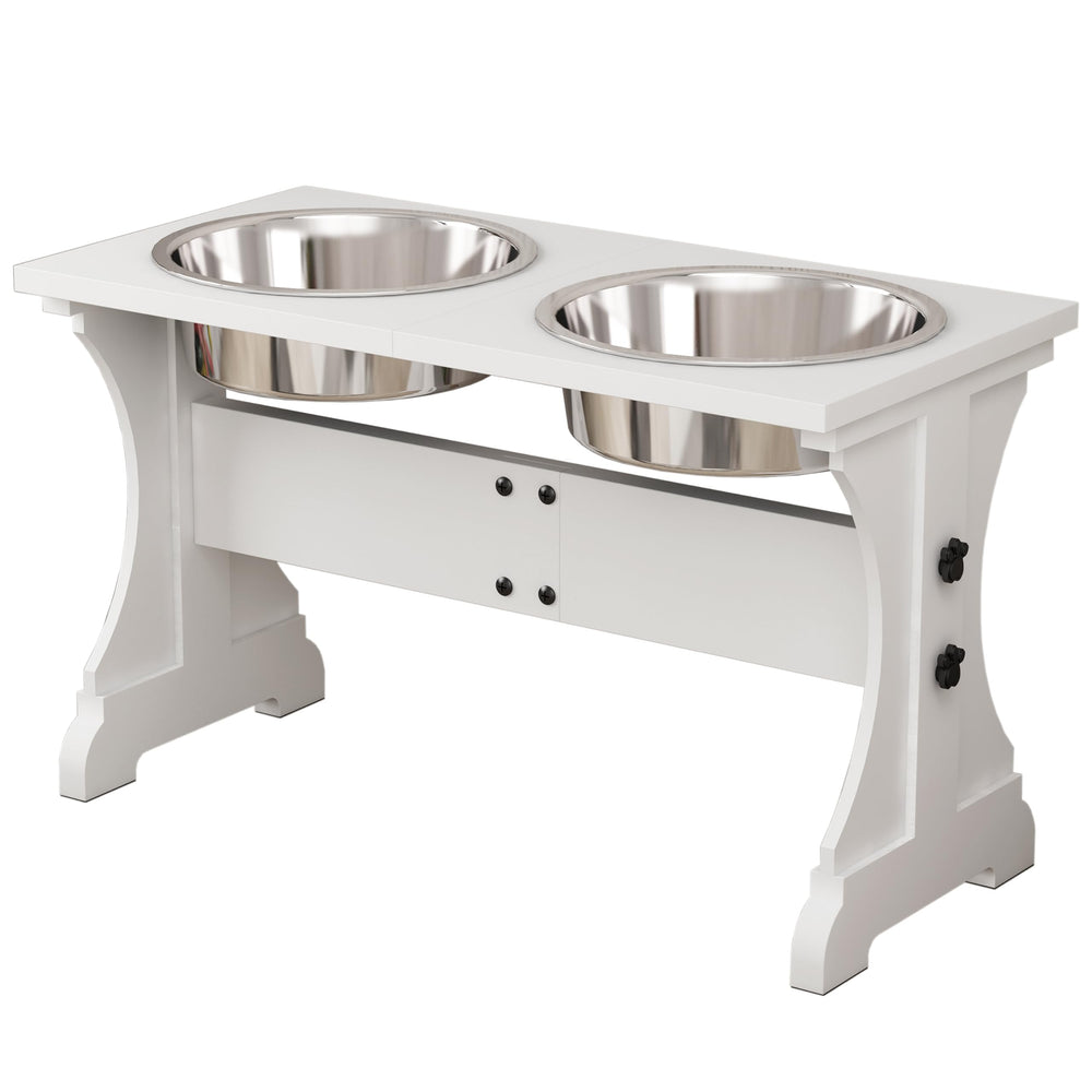 Piskyet stand de comederos para perros estilo farmhouse, postura ergonómica.