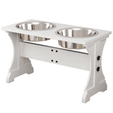Piskyet stand de comederos para perros estilo farmhouse, postura ergonómica.