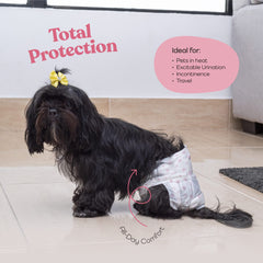 Pitpet pañales para perras con capa externa transpirable para mayor comodidad.