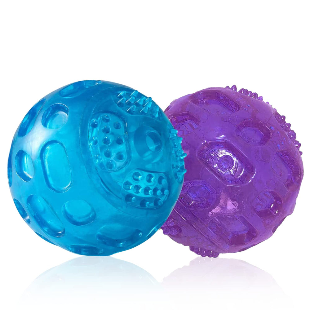 La bola PJDH azul de 3 pulgadas para juego activo al aire libre.
