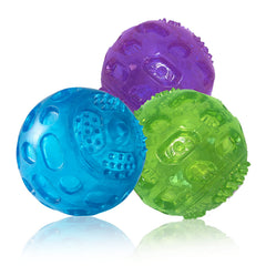 Bola PJDH de 3 pulgadas violeta para juego interactivo y estimulación.