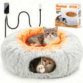 PJT Cama caliente para gatos en interior con acolchado suave para descanso seguro.
