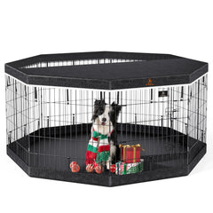 PJYuCien jaula-perro-8-paneles-30h: espacio seguro para cachorros.