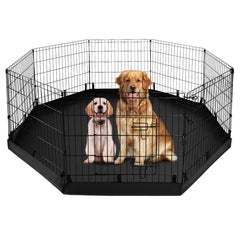 PJYuCien jaula para perros plegable de 8 paneles, montaje rápido.