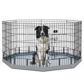 PJYuCien jaula para perros de 8 paneles plegable, ideal para interior