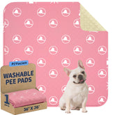 Tapete PJYuCien lavable para jaula de perros 36x36 rosa, protección suave.