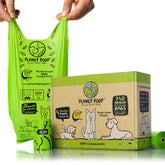 PLANET POOP: bolsas extralargas con asas para recoger desechos de perro con mayor comodidad