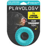 Playology: anillo doble capa masticable para perros medianos.