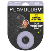 Playology: anillo doble capas mordedor para perros pequeños, diseño seguro y duradero.