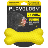 Playology: hueso de doble capa para perros grandes, duradero y masticador.