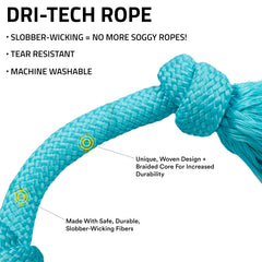 Playology Dri-Tech cuerda grande para perros, resistente y apta para mordedores agresivos