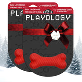 Playology hueso doble capa masticable para perros de mordida intensa