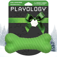Playology hueso doble capa jumbo con aroma natural para masticar más tiempo.