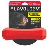 Playology palo masticable con chirrido para perros grandes, entretenimiento prolongado.