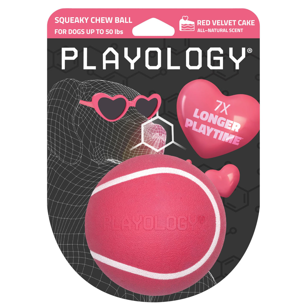 Playology pelota chirriante edición Red Velvet para juego activo y divertido.