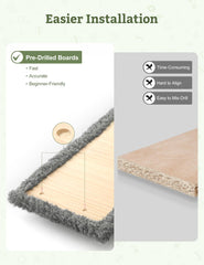 PLEKER estantería pared gato, cama superior para vistas elevadas.