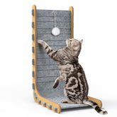 PLITTPETTS rasca-gato forma L vertical para interiores, ahorra espacio y protege muebles.