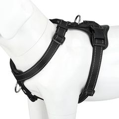 Arnés Plutus Pet con clip frontal para entrenamiento suave.