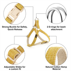 PLUTUS PET arnés con doble protección, evita escapes durante caminatas.
