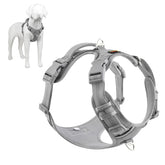 Arnés Plutus Pet sin tirones con liberación del cuello para colocar con facilidad.