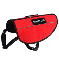 PLUTUS PET chaleco servicio perro rojo, identificación visible para acceso a áreas restringidas.