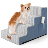 POCBLUE escalones para perro con cuatro pasos y acceso cómodo a cama.