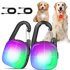 POEEY luces para perro: iluminación de collar para paseos nocturnos seguros.