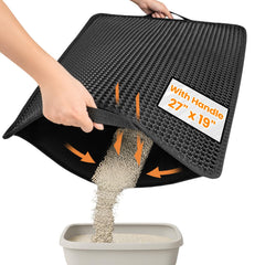 Polarduck alfombra para arena de gatos, trasera impermeable, protege suelos.