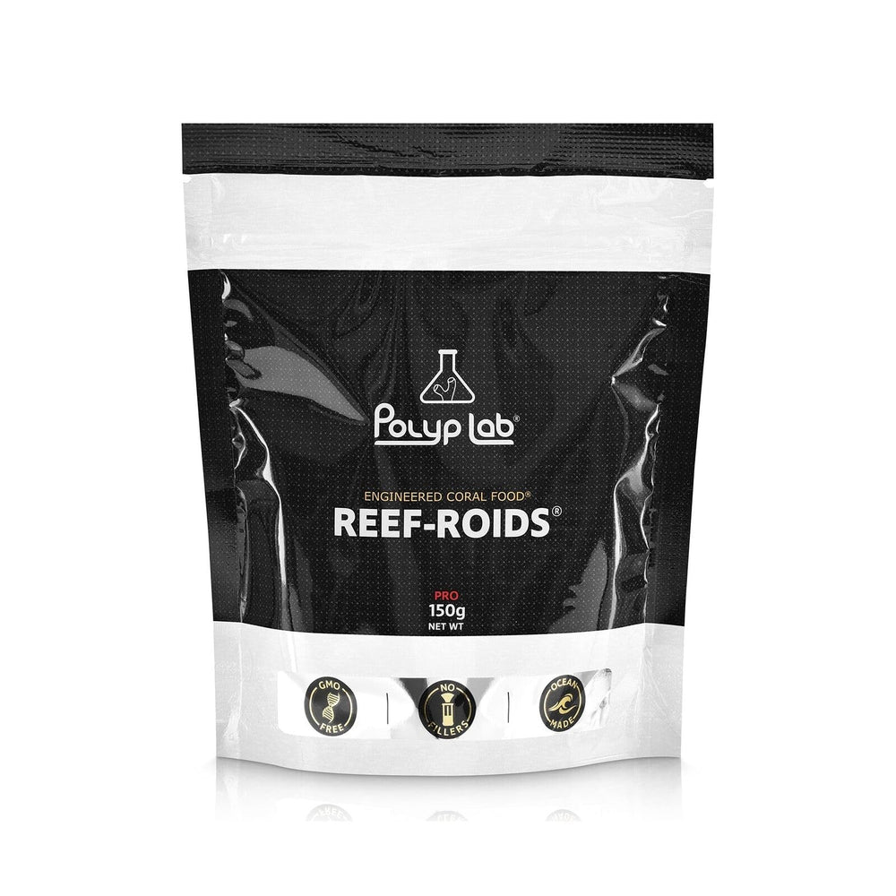 Polyp Lab Reef-Roids en empaque visible para alimentación de corales