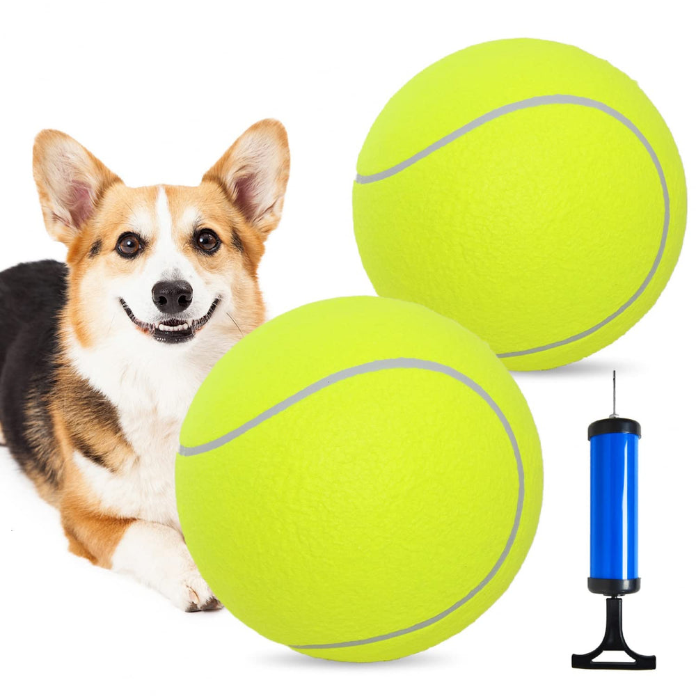 Pomeat bola-tenis-gigante para perros ideal para juegos al aire libre.