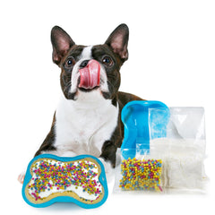 Pooch Cake Kit chispas arcoíris para perros, toque festivo seguro.