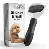 POODLIE cepillo slicker para perros elimina enredos y pelo suelto con suavidad.