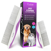 POODLIE cepillo con dientes de acero inoxidable para grooming suave.
