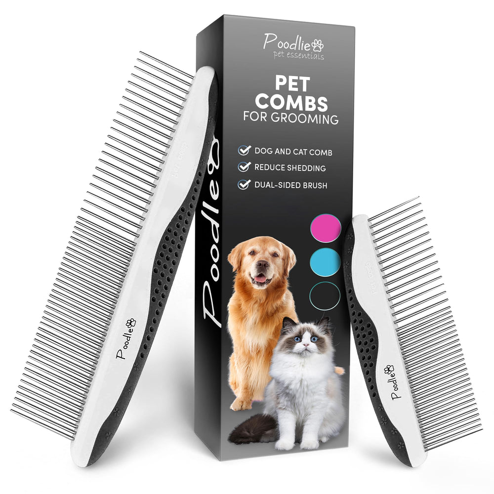 POODLIE peines para mascotas: paquete de dos, ideal para retoques y acabado.