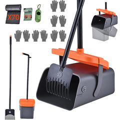 Pooper Scooper con mango ajustable de 46 pulgadas para evitar doblarse al limpiar el jardín.
