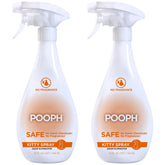 POOPH Kitty Spray, botella de 32 onzas lista para neutralizar olores alrededor de gatos.
