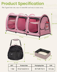 Porayhut jaula gatos con bolsa de transporte que facilita llevarla a cualquier lugar