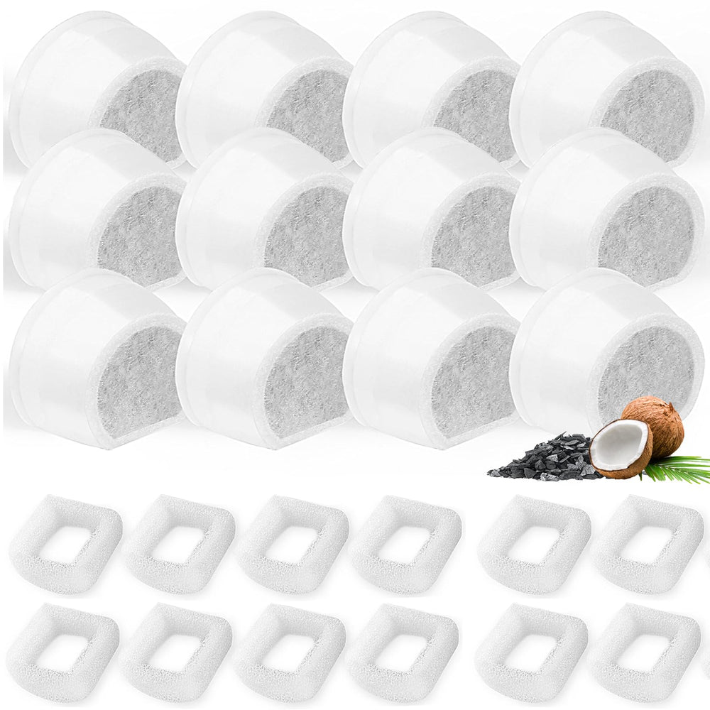 Porens 24-pack filtros para fuente de gatos, lista para reemplazo fácil.
