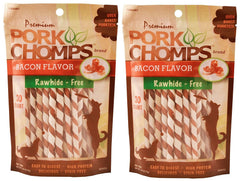 Pork Chomps Twists Mini, bocadillos crujientes para perros pequeños, ideal para entrenamiento.